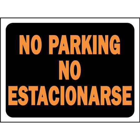 HY-KO Bi-Lingual No Parking Sign 8.5" x 12.5", 10PK A03068